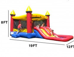 dual20lane20youth20jumper20with20dimensions 1698265935 YOUTH DUAL LANE COMBO W/WATERSLIDE (DRY PRICE)