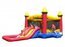 dual20lane20youth20jumper20with20slide 1698265935 YOUTH DUAL LANE COMBO W/WATERSLIDE (DRY PRICE)