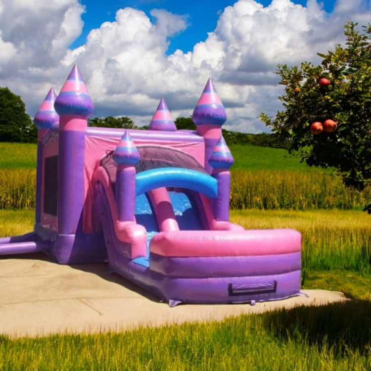 Dual Lane Giant Pink & Purple Combo w/slide